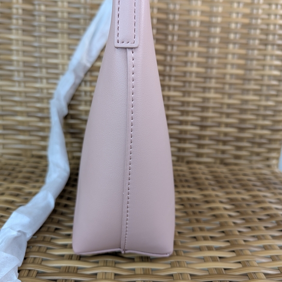 Samara Anthropologie Peony Pink Vegan Leather Medium Crossbody Shoulder Bag NWOT - Picture 5 of 16